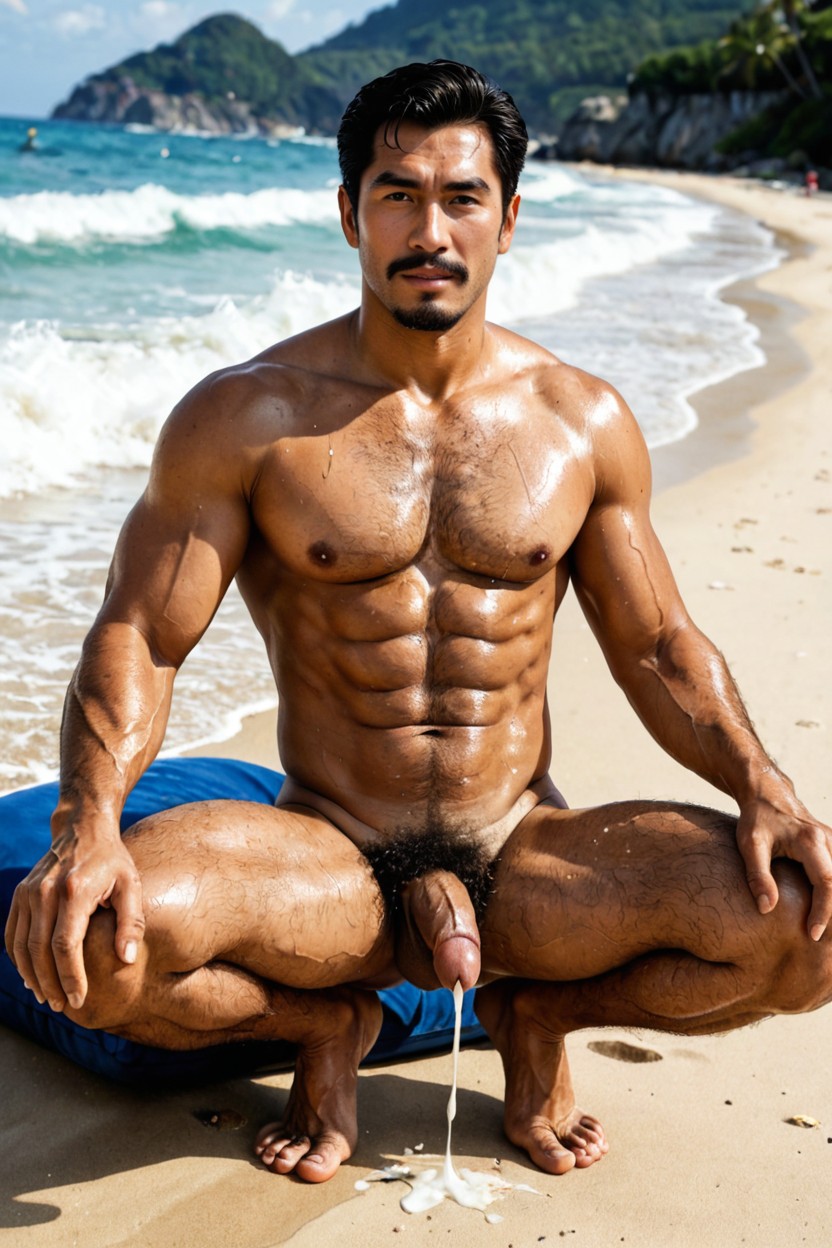 Tan-line, K Realistic Photo, Handsome Face AI Gay Porn