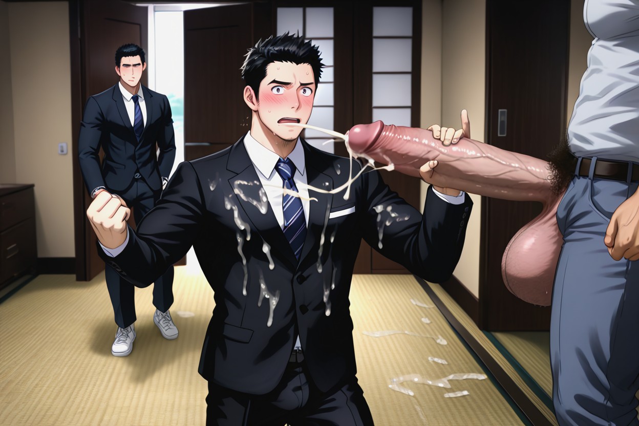 Detailed, Fast Stroking, Arms Together AI Gay Porn
