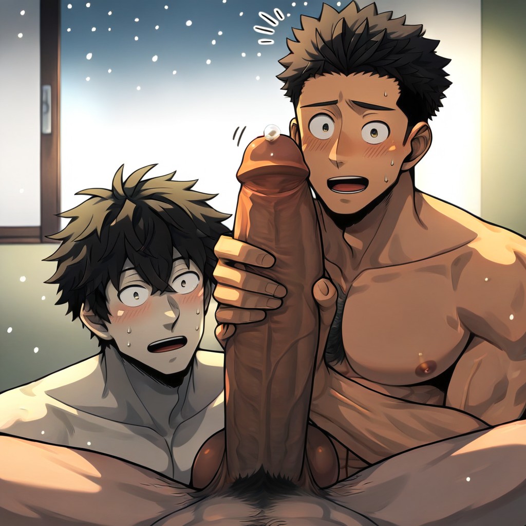 Oral, Glans Near Mouth, Helping Hand AI Gay Porn