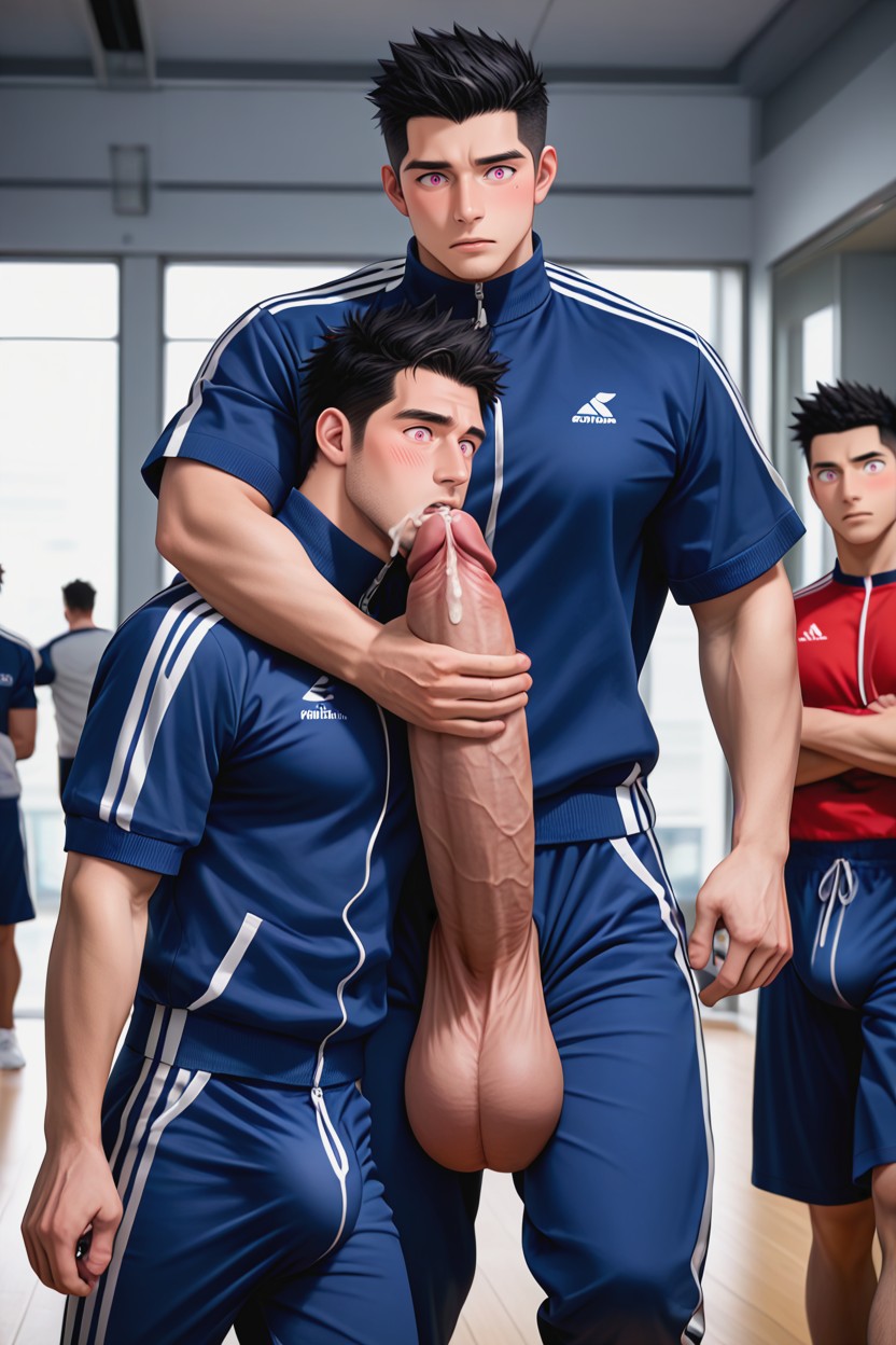 Black Hair, Detailed, Impossibly Long And Thick Uncut Hyper Cock AI Gay Porn