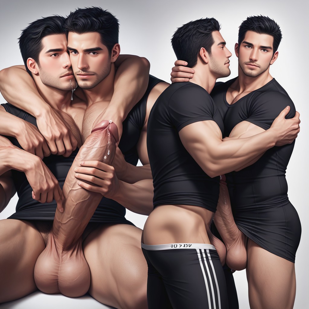 Japanese, Bara Manga, Multiple Views AI Gay Porn