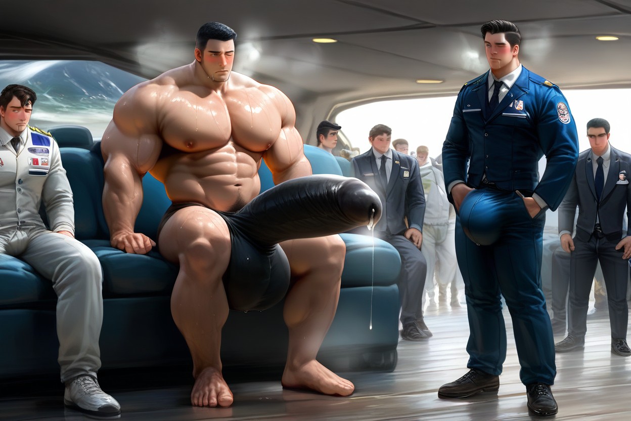 Some Standing Some Sitting, Space Suit, Detailed AI Gay Porn