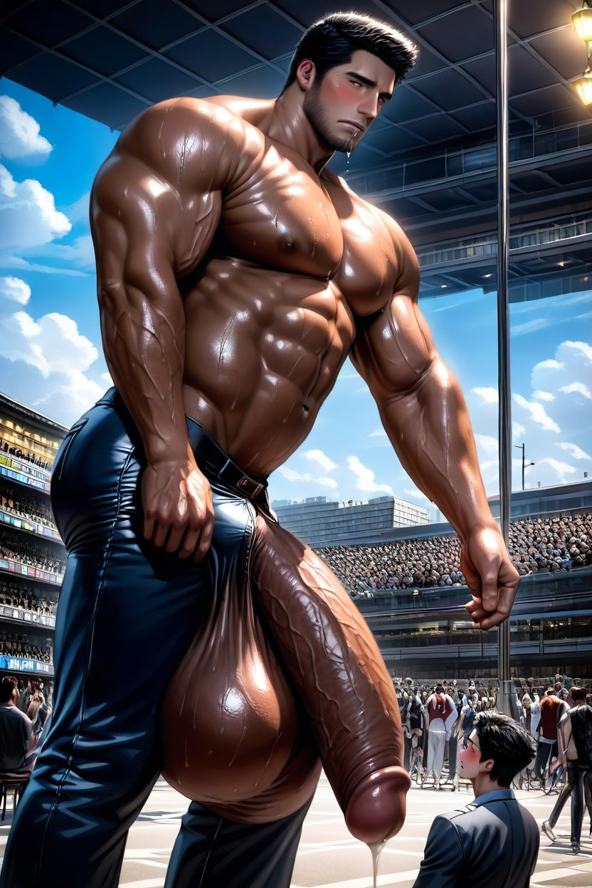 Correct Anatomy, Male Only, Gigantic Fully Erect Uncut Bulge Porno gay IA
