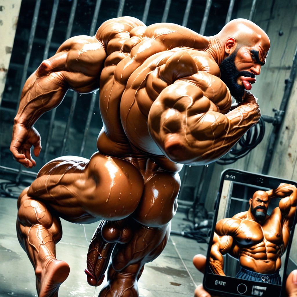 Shaved Body, No Hair On Body, Dutch Angle AI Gay Porn