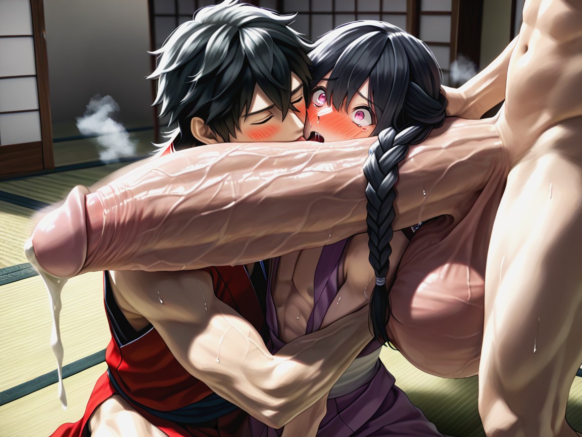 Black Hair, Fix Anatomy, At Home AI Gay Porn