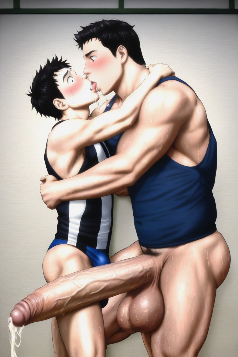 Detailed, Orgasm Facial Expression, Private AI Gay Porn