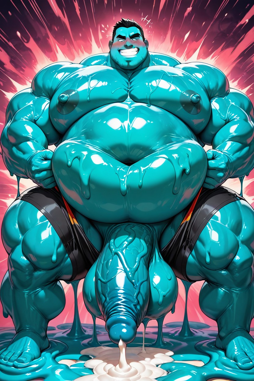 Slime Infation, Slime Sex, Hyper Fat Pornografia gay com IA