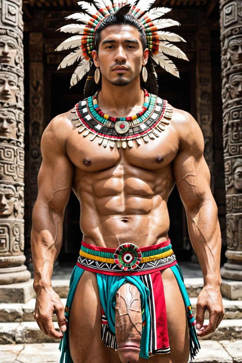 Tapered Waist, Penis Bulge, Dynamic Pose AI Gay Porn