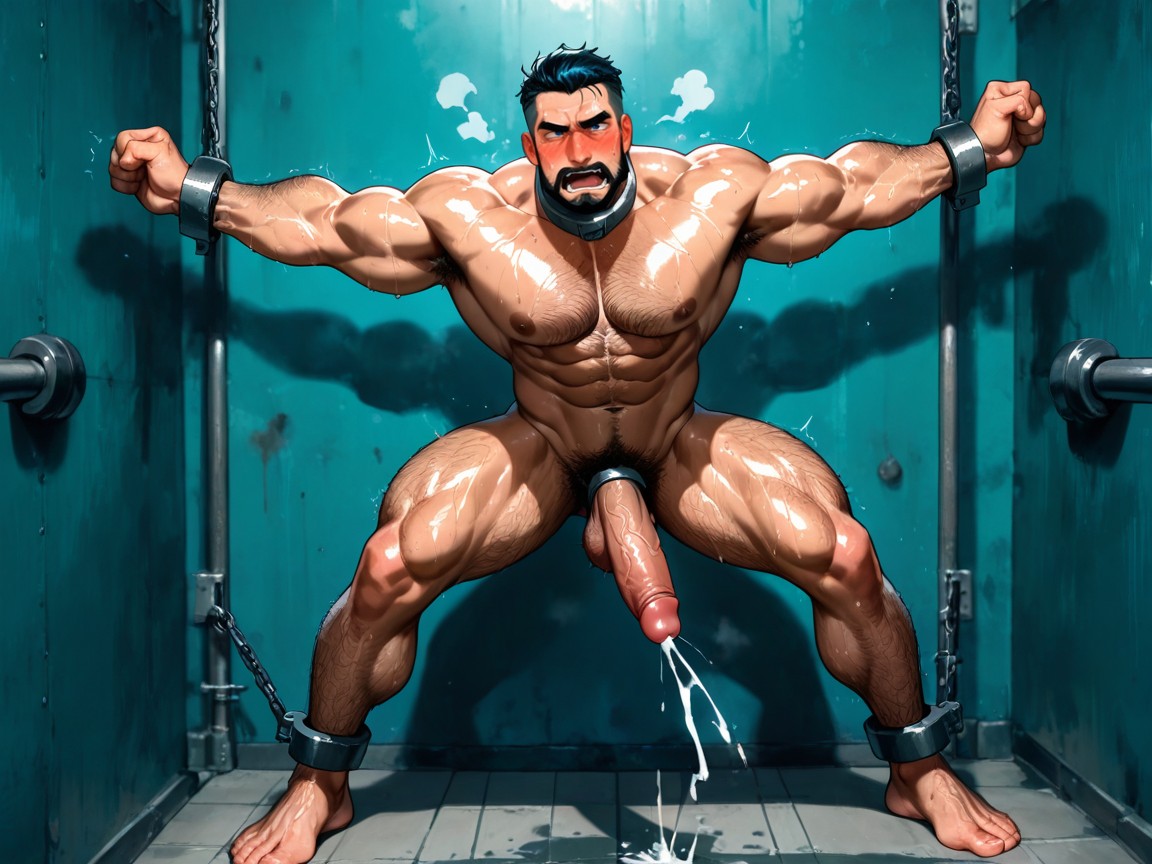 Spread Arms, Medium Ass, Hairy Legs AI Gay Porn