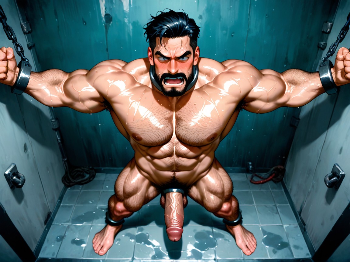 Hairy Stomach, Interior, Iron Handcuffs Porno gay IA