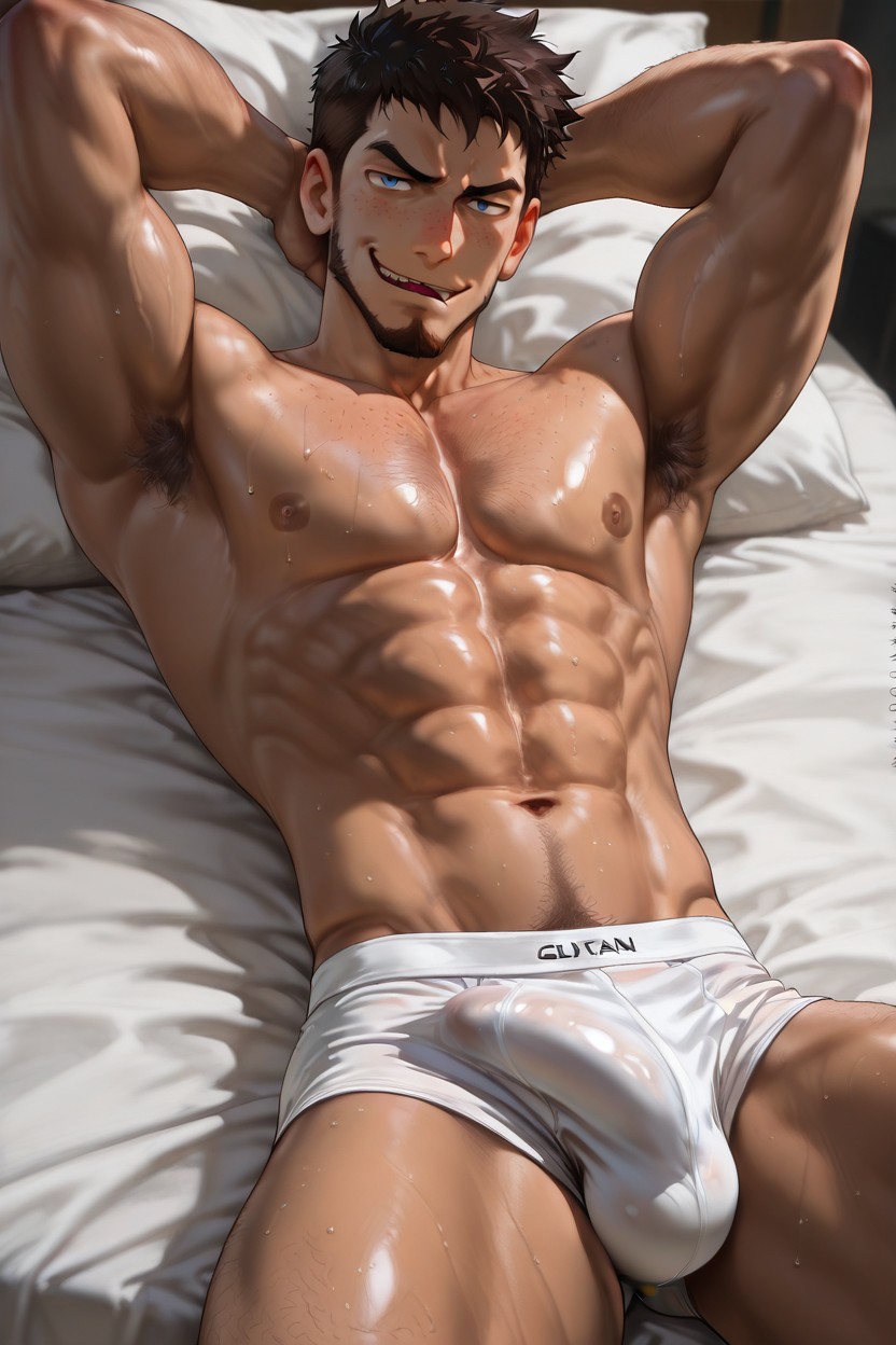 Blushing, Boyish, Bed AI Gay Porn