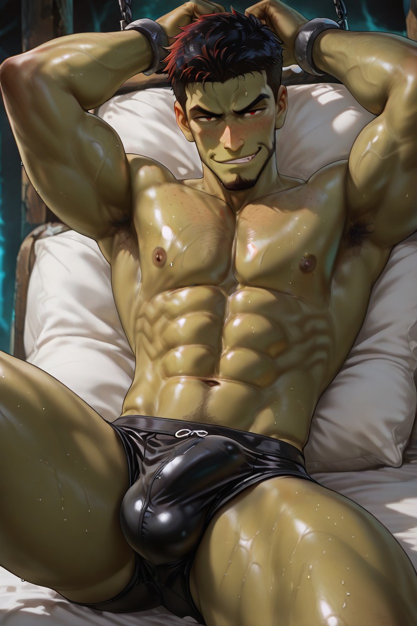 Solo, Sweat, Sweaty AI Gay Porn