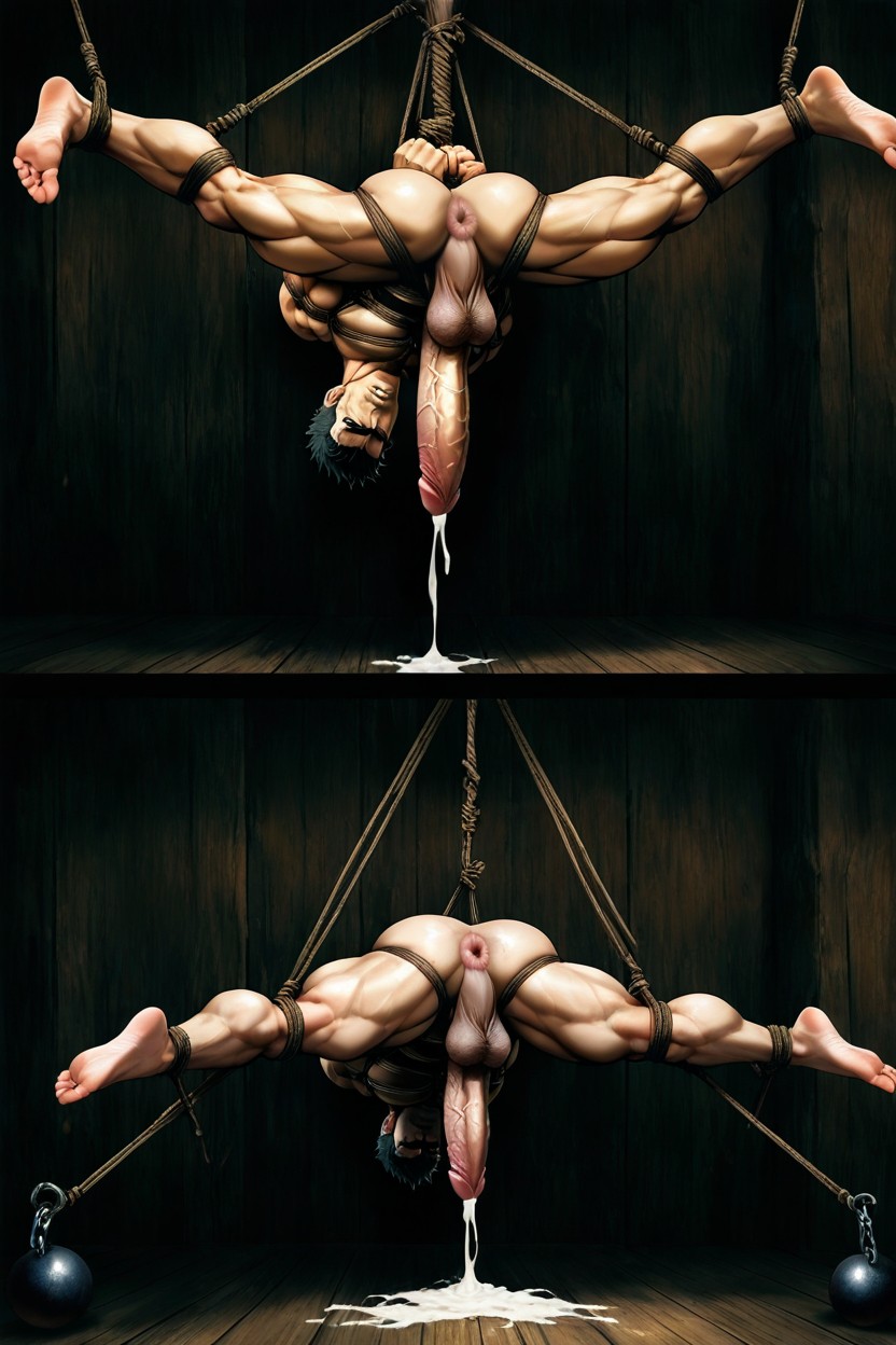 Muscular Body, Strong Body, Large AI Gay Porn