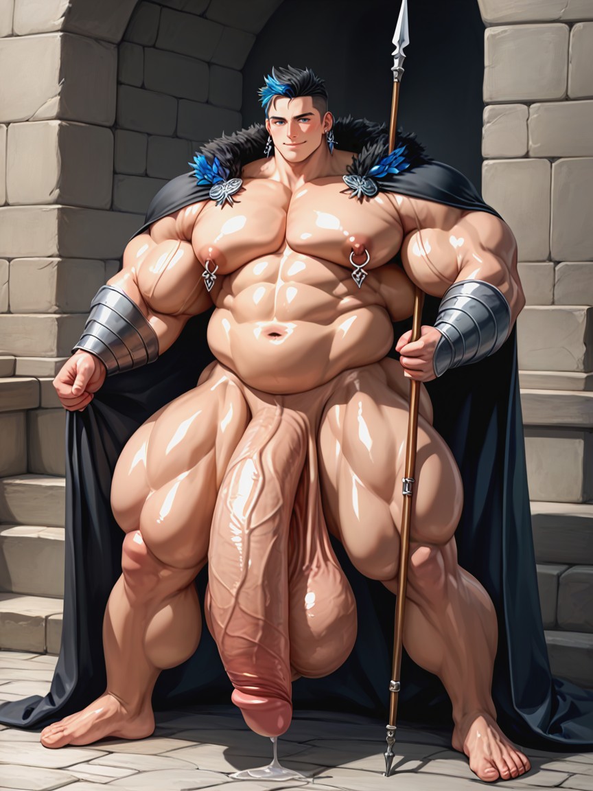 Hyper Gigantic Fat Ass, Model, Hyper Thick Muscular Body AI Gay Porn