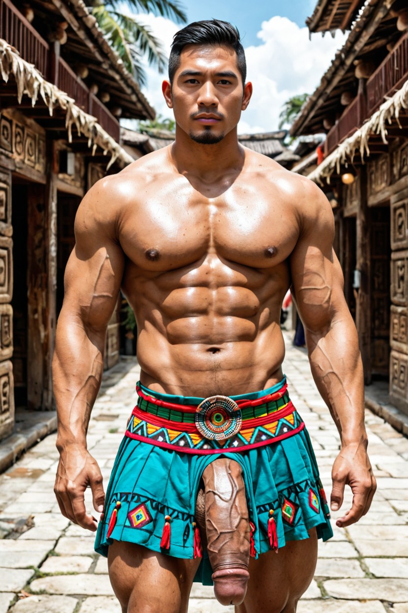 Sleek And Well-defined Pecs, 18+, Deeply Etched Blocky Abs AI Gay Porn