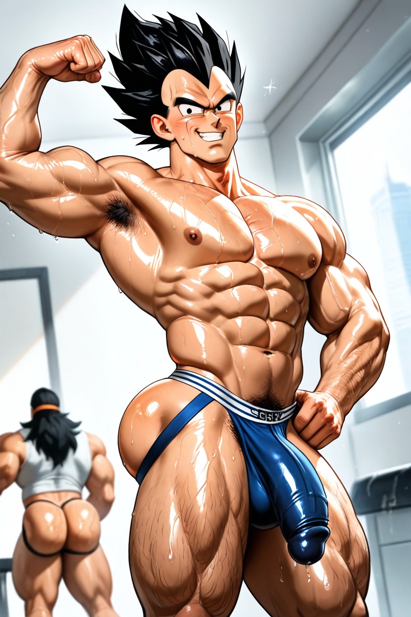 Hyperbulge, Male Fitness, Side View AI Gay Porn