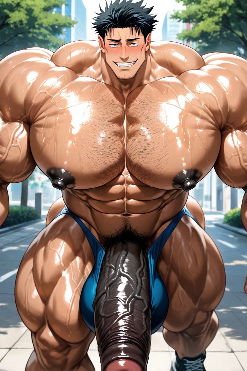 Zoom Out, Oversized Muscles, Sculpted Neck AI Gay Porn