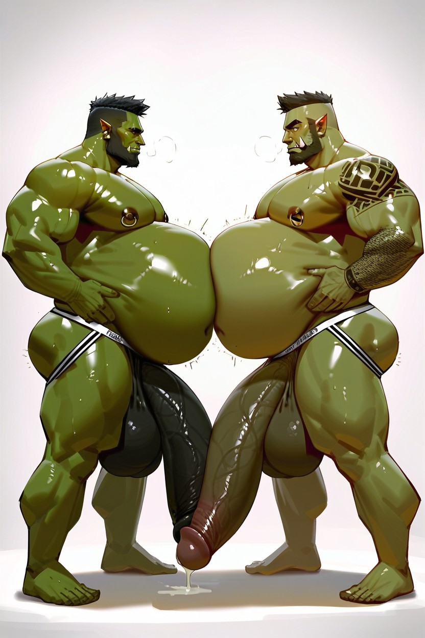 Big Dick, Belly, Full Body AI Gay Porn
