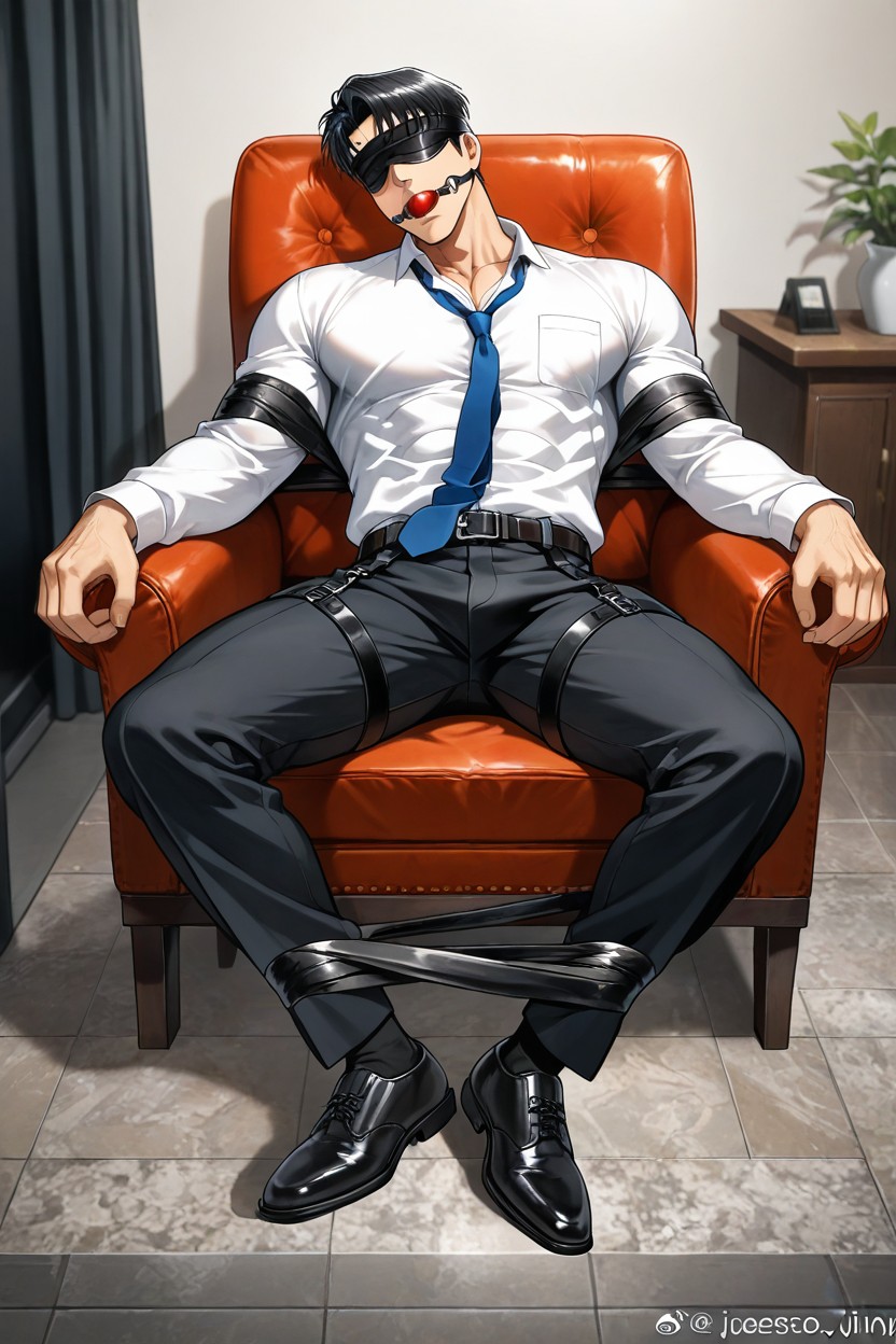 Dress Shoes, Style Hair Is Curtain, Intentionally Styled To Be Messy Porno gay IA