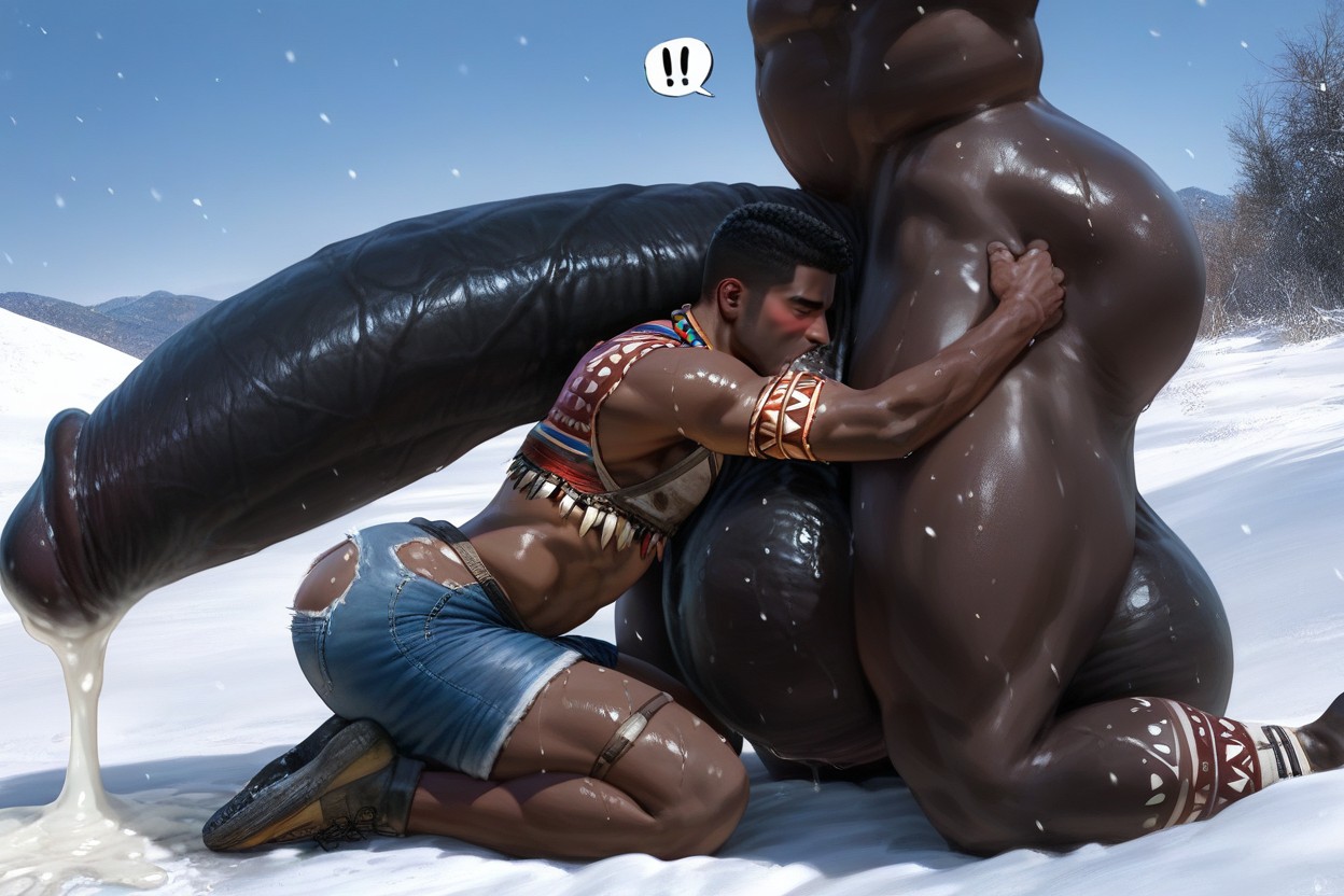 K, Hands Fondling Massive Balls, Dark Skin African Uncut Hyper Cock Bigger Than Leg Porno gay IA