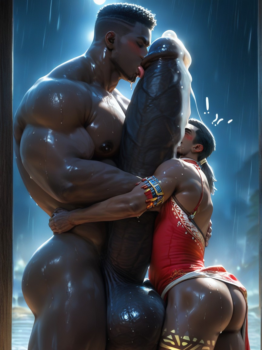 Sweaty, Black Hair, Uncensored Porno gay IA