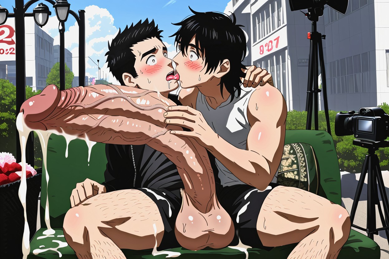 K, Mouth Agape, Photorealistic AI Gay Porn