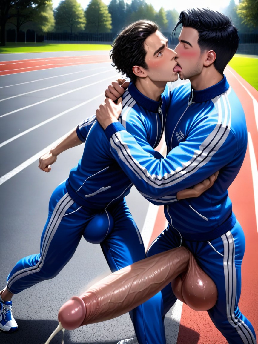 Hq, Kissing Cock, Correct Anatomy AI Gay Porn