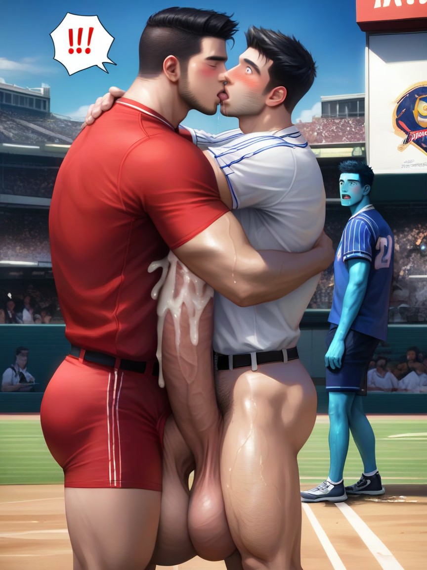 Looking Up At Cock, Hong Kong, Realism AI Gay Porn