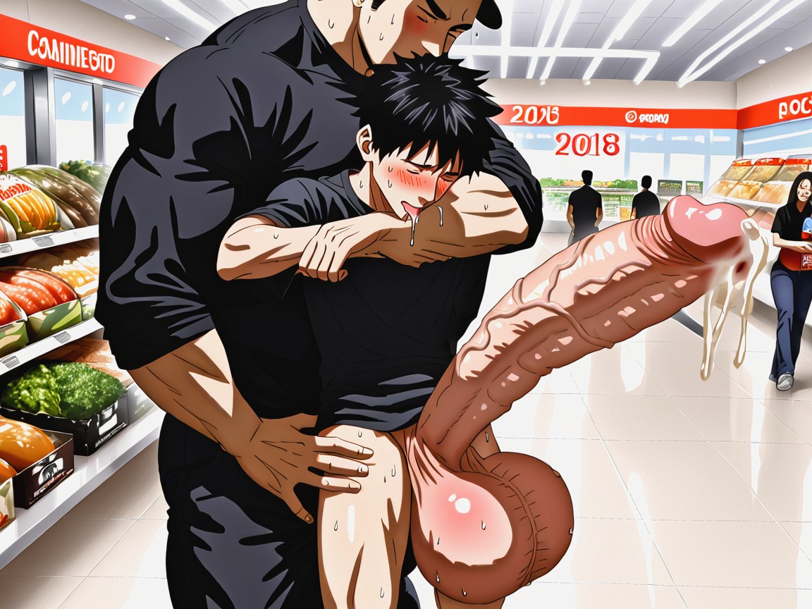 Correct Anatomy, Big Balls, 2 Personas Porno gay IA