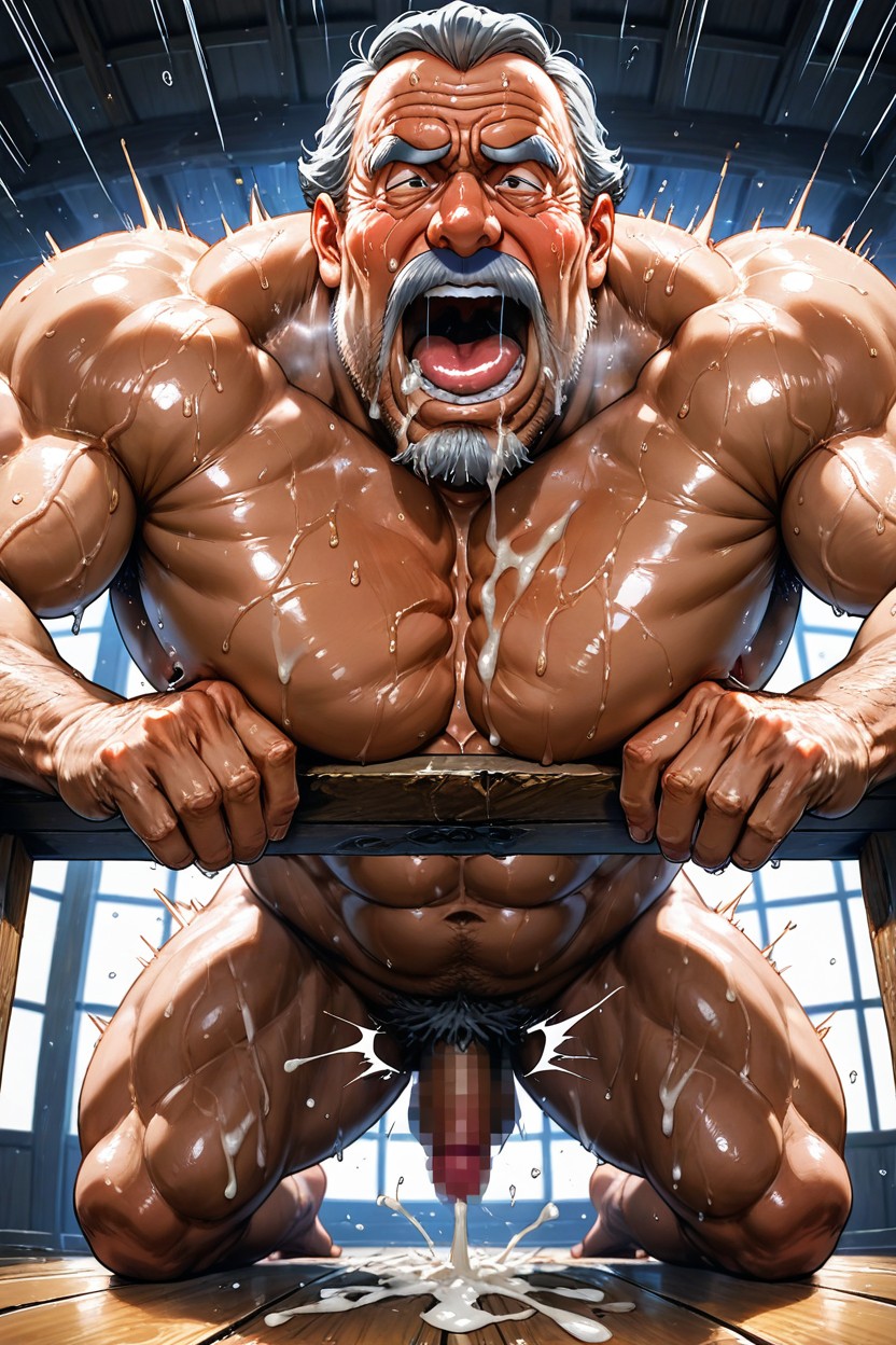 He Was Breathing He, Stubble, Sweat A Lot AI Gay Porn