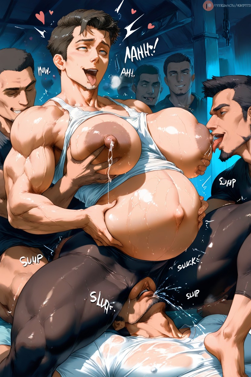Moaning, Side View, Drooling AI Gay Porn