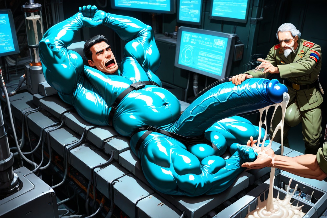 Hugging, Hands Cupping Man's Massive Balls, Hq AI Gay Porn