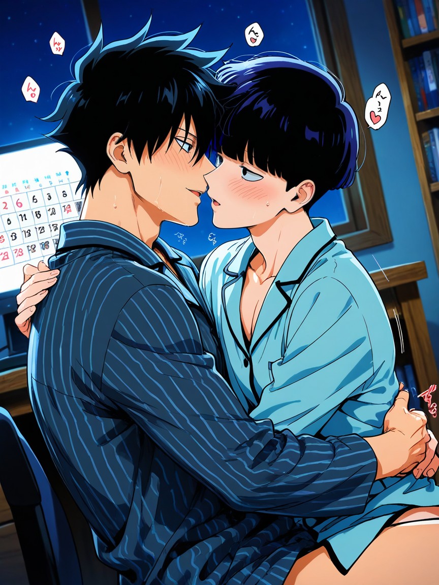 Eye Contact, Arms Around Neck, Slight Smile AI Gay Porn