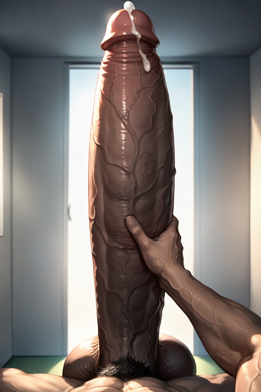 Clean Lines, Oversized Hyper Gigantic Veiny Penis, Hyper Massive Cock Taller Than Body Porno gay IA
