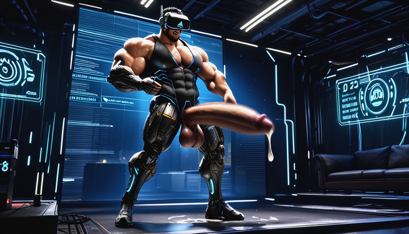 Extremely Revealing Clothing, Wind In Hair, Fast Stroking AI Gay Porn