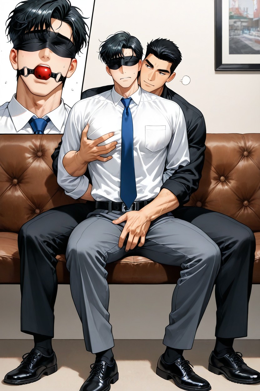 Gay, Black Pants, Black Hair AI同性戀黃片