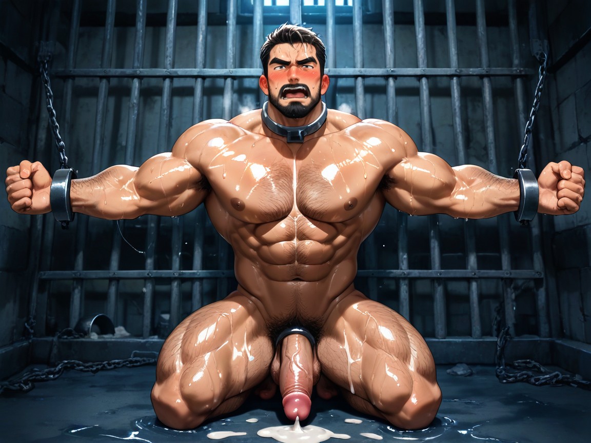 Beard, Oral Sex, En Sueur Porno IA Gay