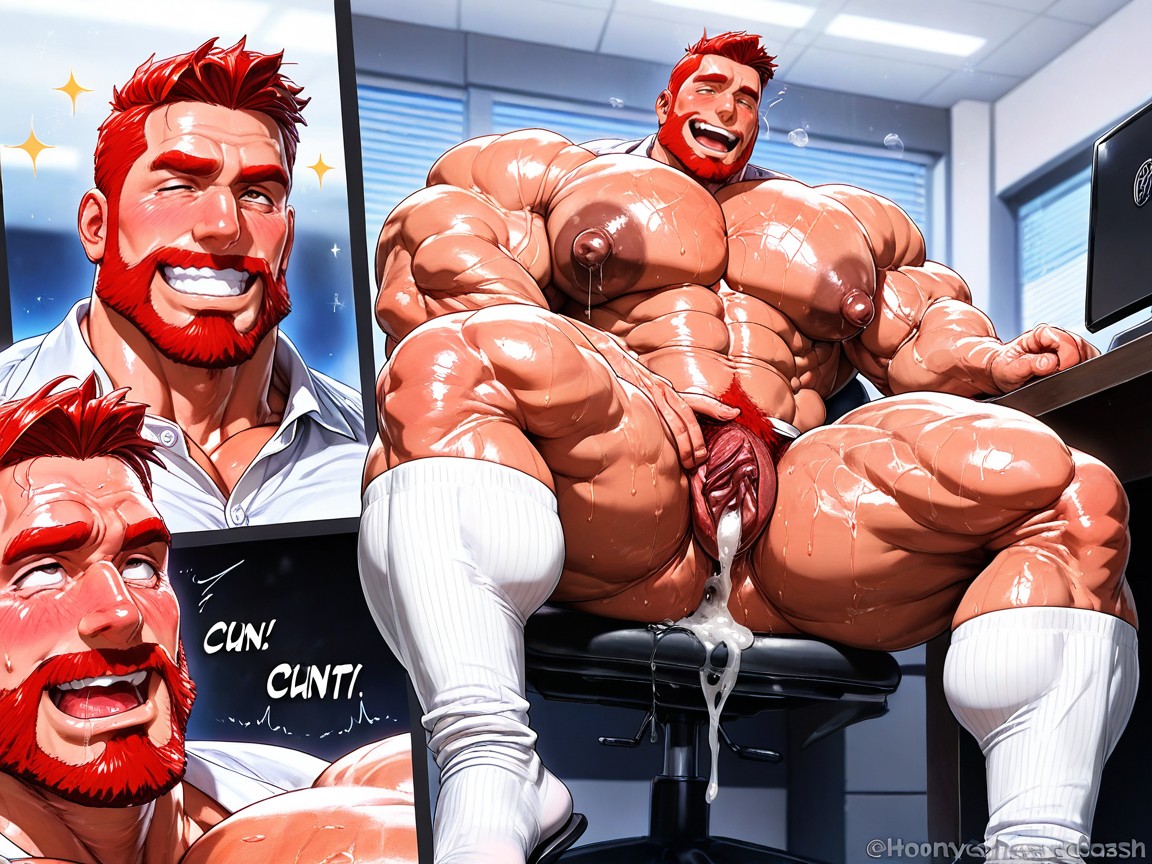 Man Cunt, Thick Eyebrows, High Detailed Face ゲイAIポルノ