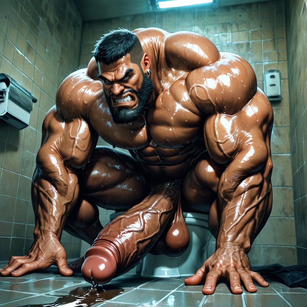 Veiny Muscles, Big Earrings, Bara Porno IA Gay
