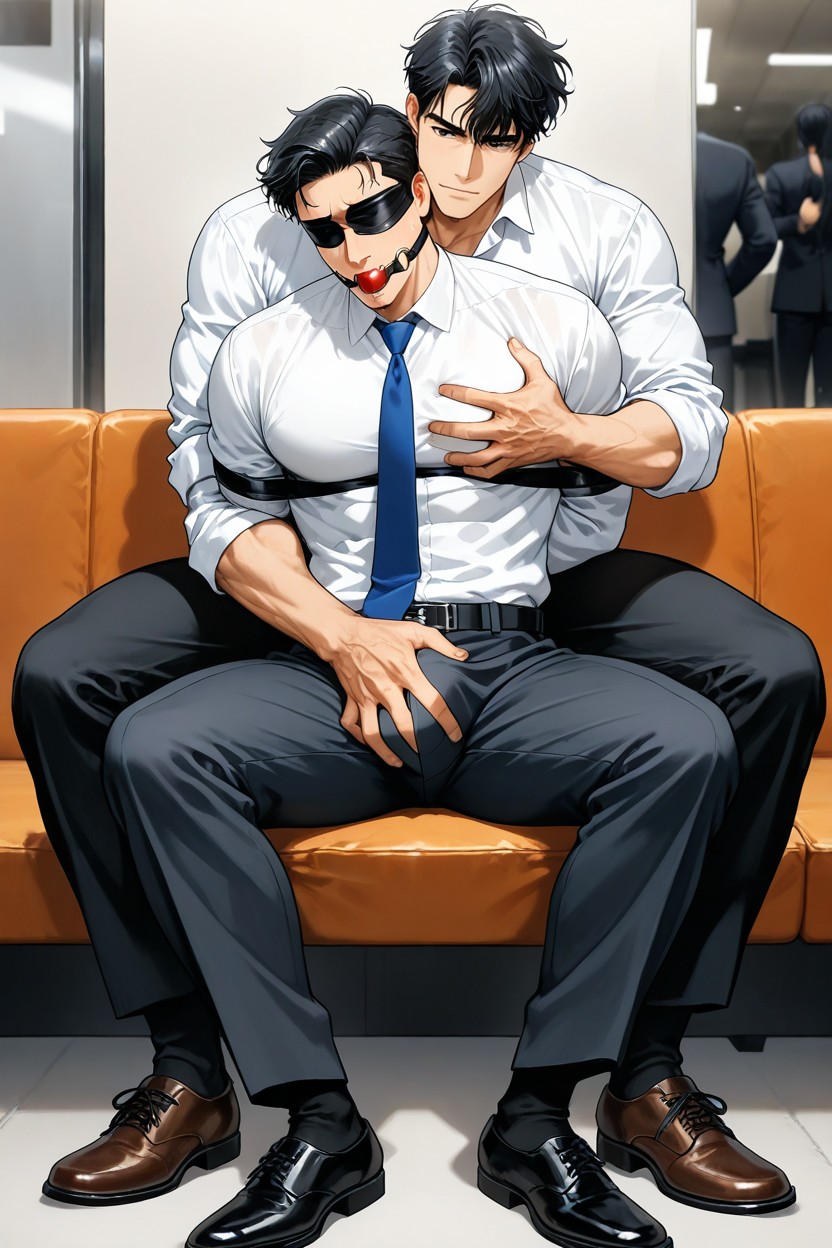 Men, Black Hair, Black Pants AI同性戀黃片