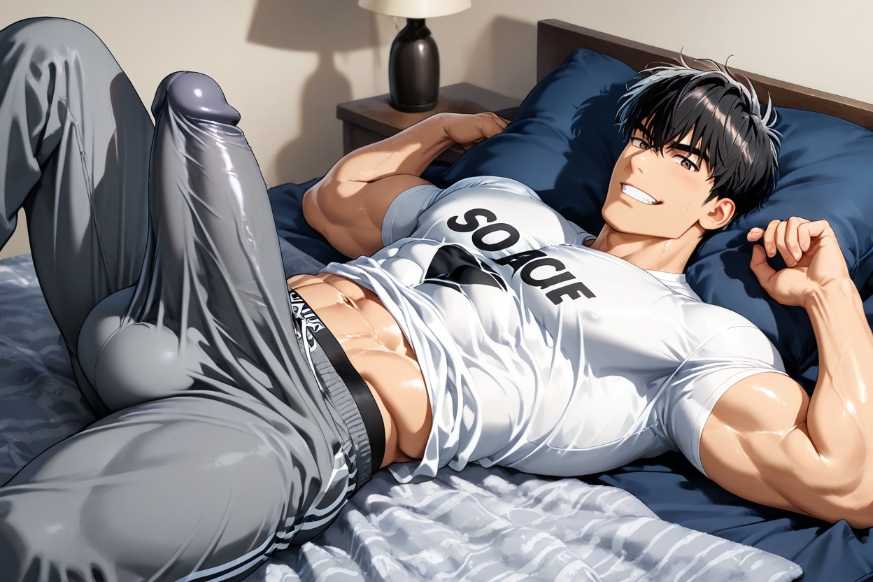 Cock Not Visible, Compression Shirt, Asian Porno IA Gay