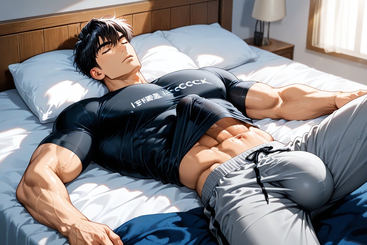 Sleep, Hard Cock In Shirt, Cock Against Body Porno IA Gay