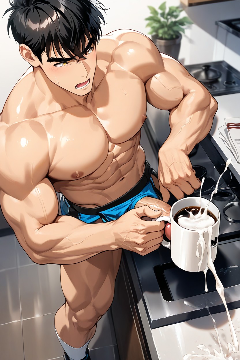 Mug, Alone, Penis In Mug ゲイAIポルノ