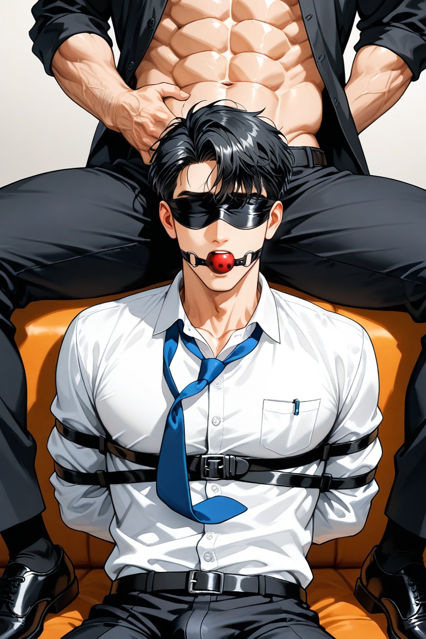 Black Hair, Black Pants, Long Sleeves That Aren't Rolled Up AI同性戀黃片