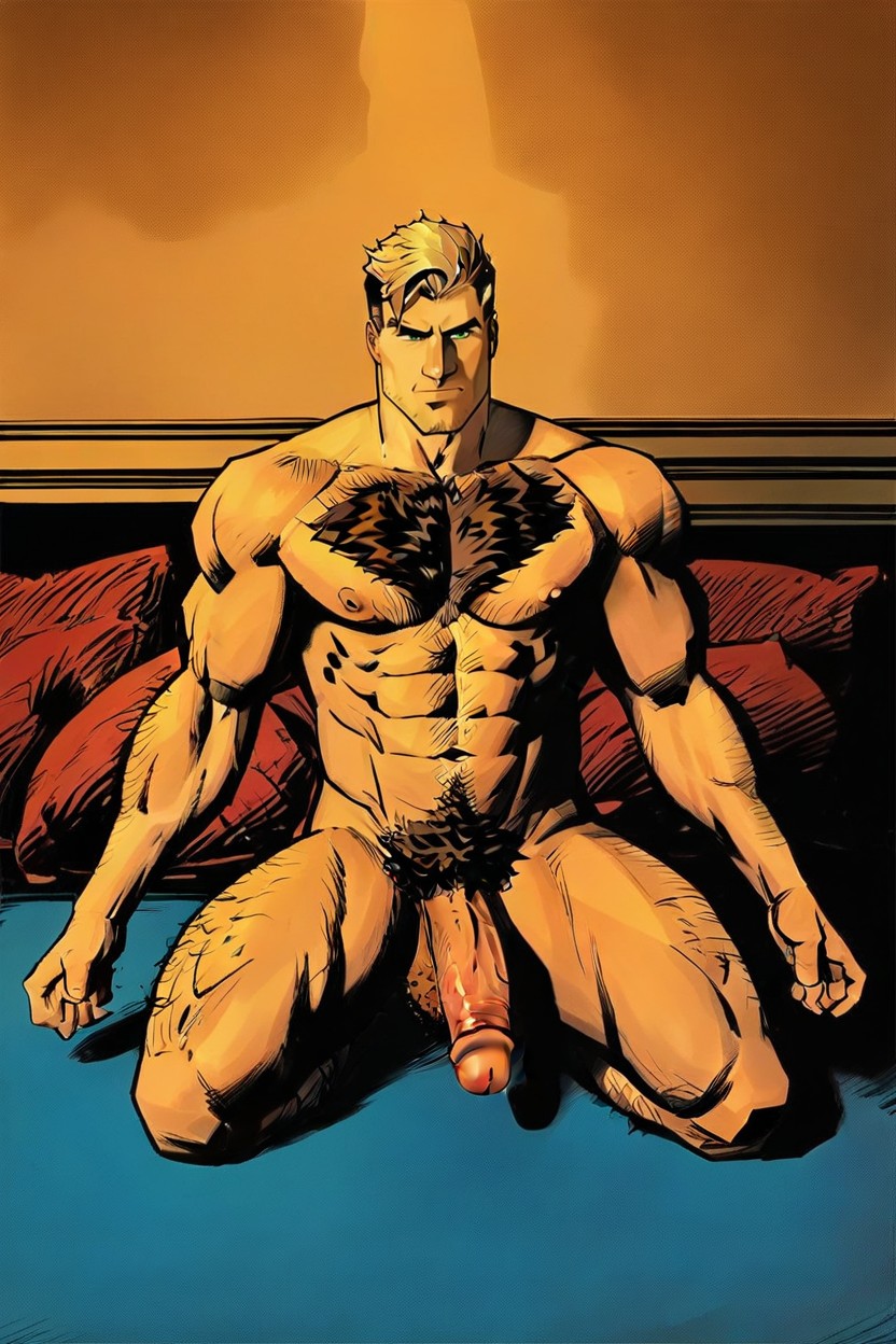 Coupe À La Mode, Moyen, Hyper Hard Penis Porno IA Gay
