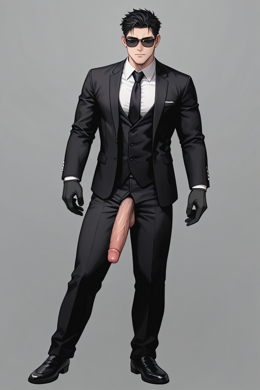 Black Socks, Hot Anime Man, Confident Pose AI同性恋黄片