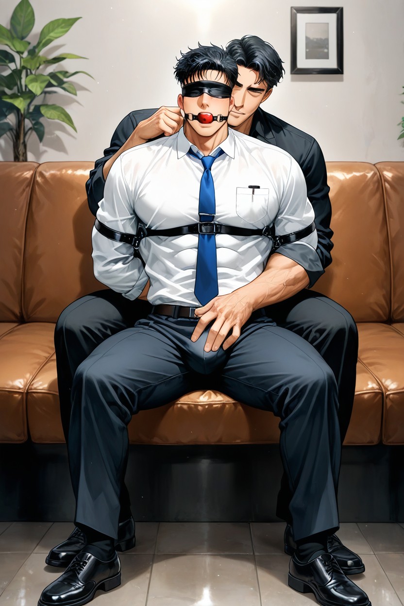 A Blue Tie, Bangs Slightly Swept To The Sides, A White Business Shirt AI同性戀黃片