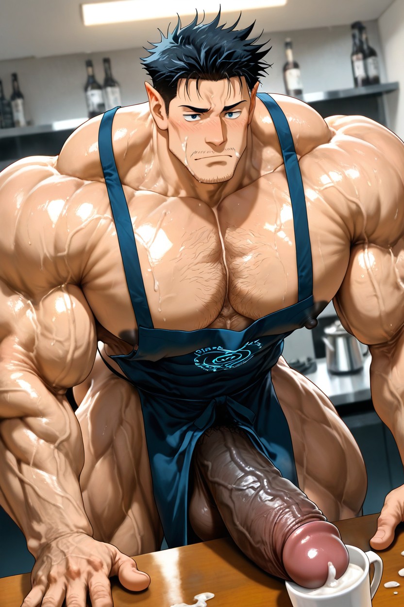Hyper Nipples, Hyper Chest, Zoom Out Porno IA Gay
