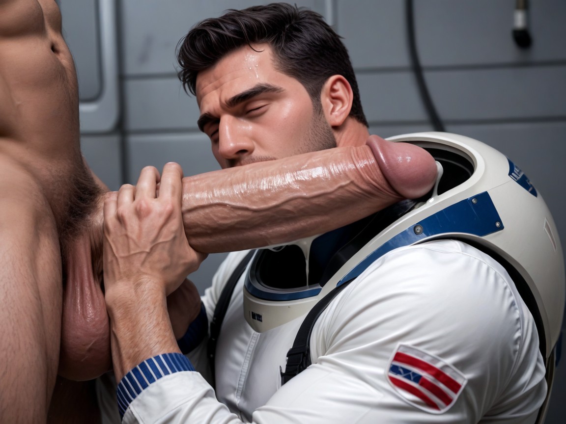 恥ずかしい, ベリーショートヘア, Licking Cock ゲイAIポルノ