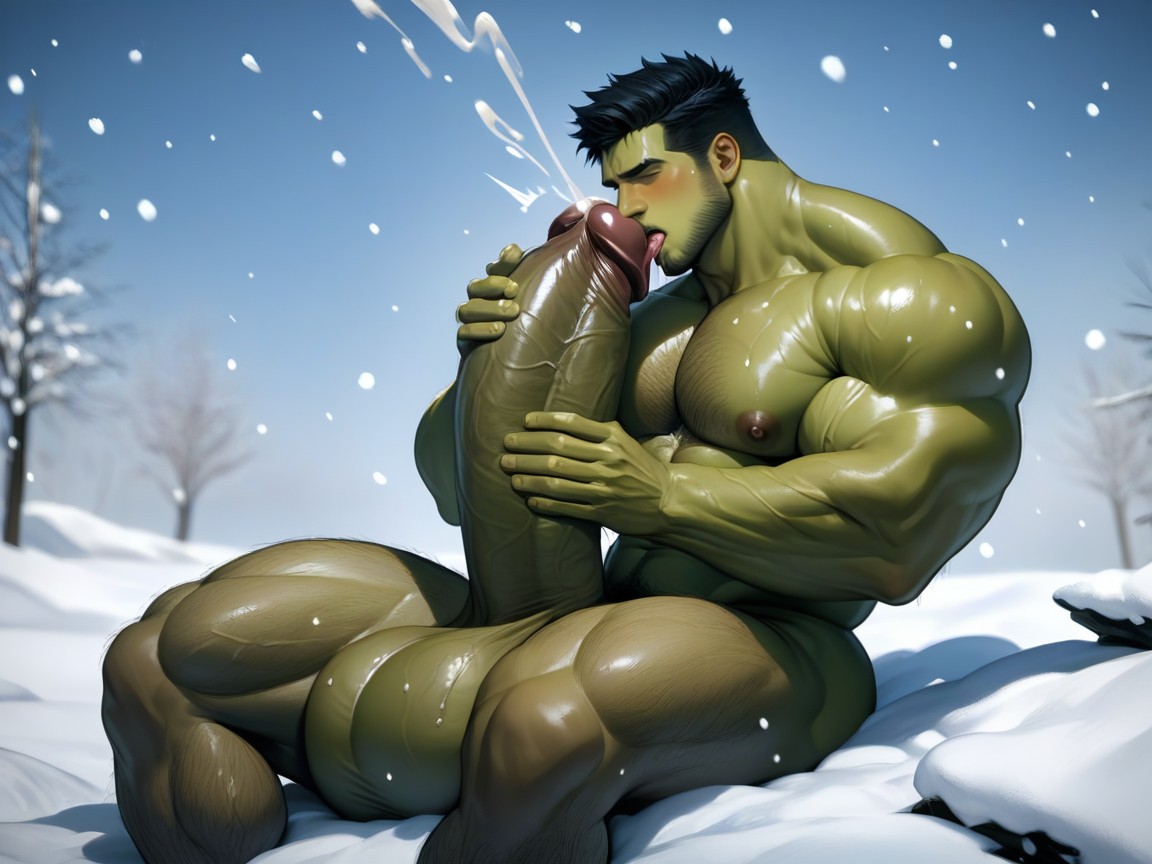 1 Человек, Hugging, Detailed ИИ гей порно
